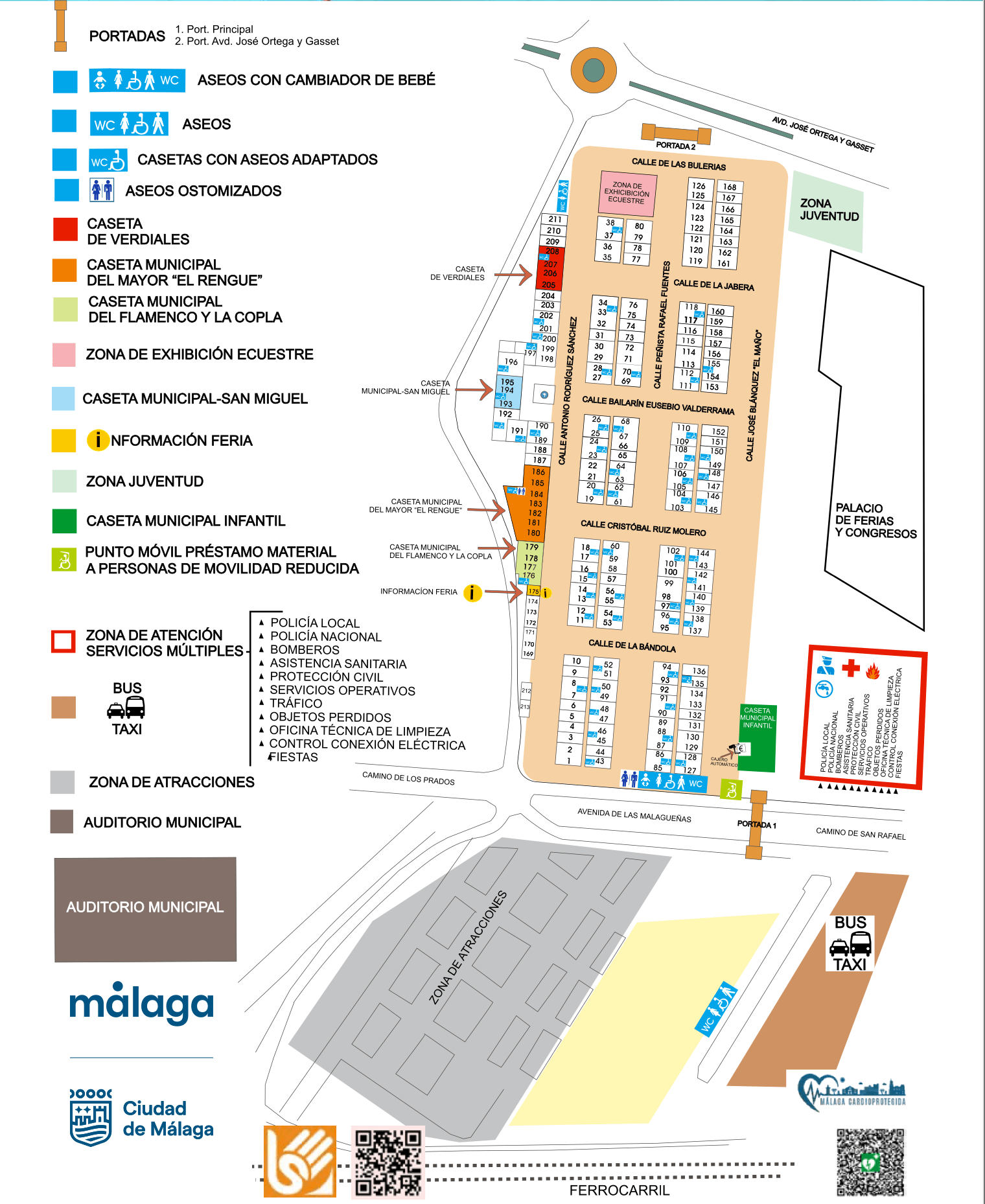 Mapa Del Real de la Feria de Agosto de Málaga