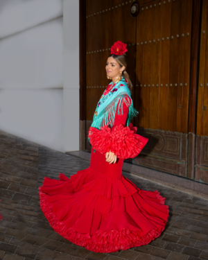 フラメンコドレス 2024 レッドカラー コンチャモデル - Viva la Feria