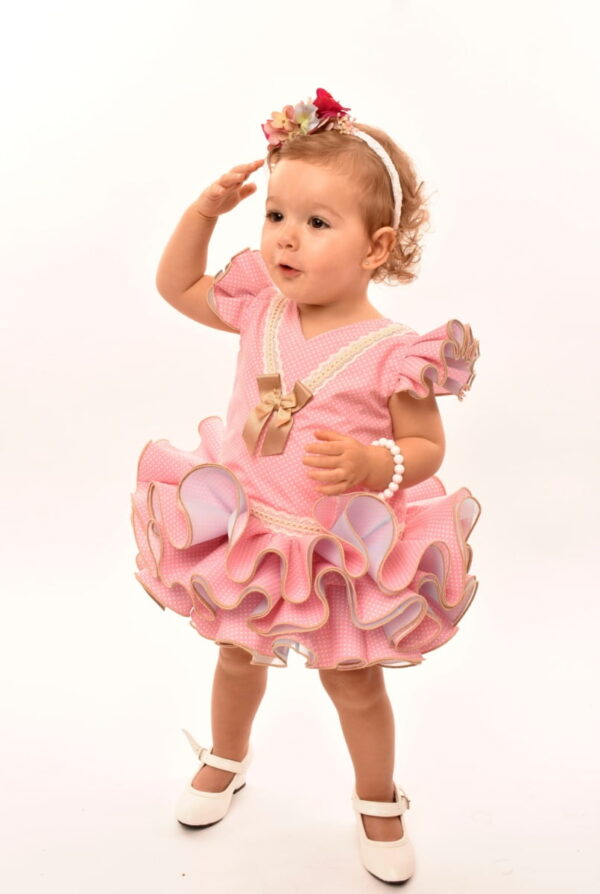 Flamenco dress with pink baby panties