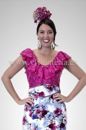 Blusa rociera color rosa