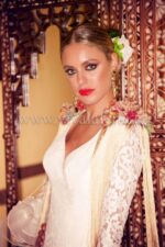 Abito da flamenco colore bianco Modello brillante