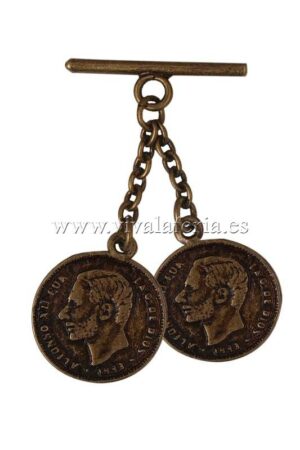 Caireles para traje de corto monedas bronce