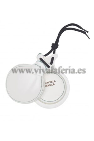 Castanholas de flamenco brancas com veios verdes