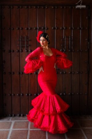 Zigeunerkostüm aus roter Spitze, Modell Saray