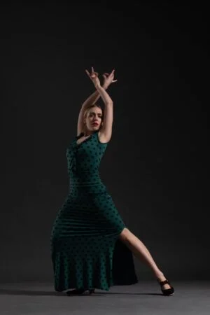 Falda de baile flamenco modelo Bangui Larga estampada de Davedans