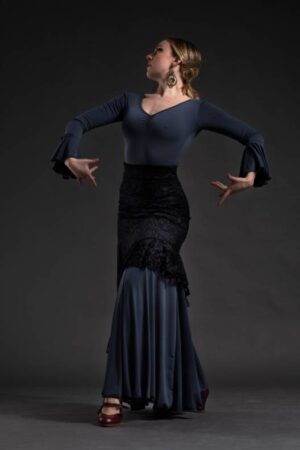 Flamenco-Tanzrock mit Serrada-Spitze