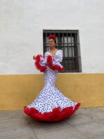 Viva La Feria フラメンコ ドレス 水玉模様のクラベル モデル - Viva