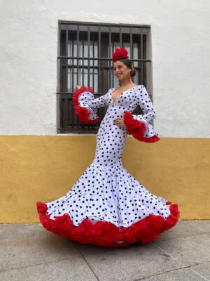 サーモンピンク 水玉模様 フラメンコドレス サーモンピンク 水玉模様 フラメンコドレス サーモンピンク 水玉模様