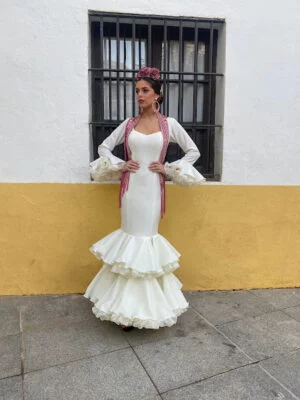 Flamenco dress by Viva La Feria model Caleta solid color