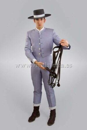 terno country listrado azul masculino