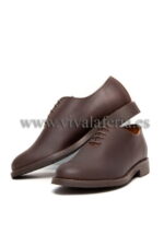 Zapato campero y para polaina piel vaqueta con cordones