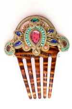 Peineta flamenca bisutería Peonía de Candela de Reina