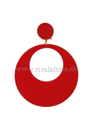 Pendientes flamencos redondos cl&aacute;sicos de acetato 