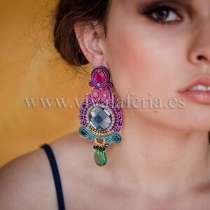 Pendientes de flamenca de bisuter&iacute;a Belinda de Candela de Reina