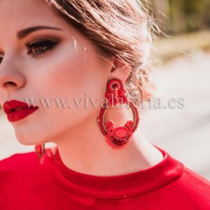 Pendientes de flamenca de bisuter&iacute;a Florencia de Candela de Reina