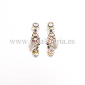 Pendientes de flamenca de bisuter&iacute;a Madonna de Candela de Reina