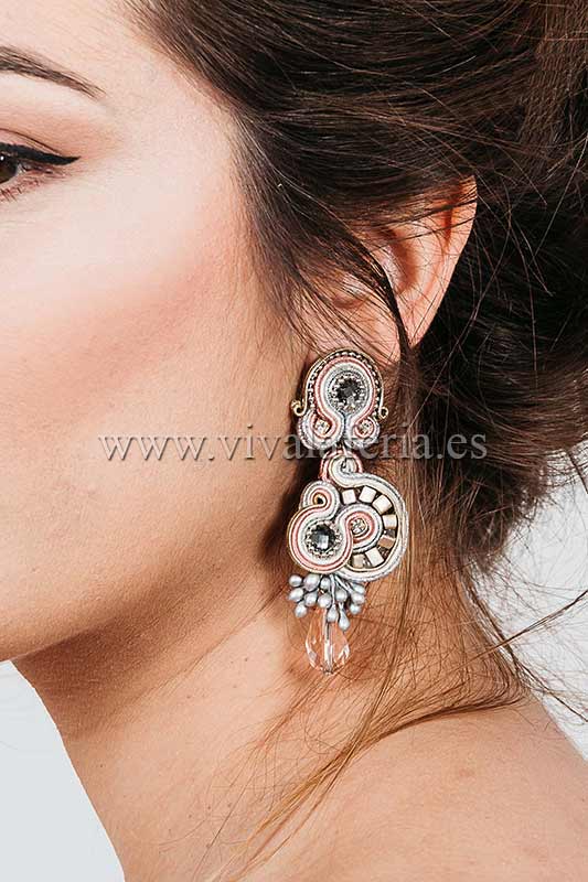 Pendientes bisuteria flamenca dalia de candela de reina