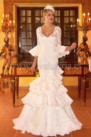 Vestido de novia flamenco de Guadalupe Moda Flamenca