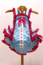 Pelele flamenco para niña color celeste