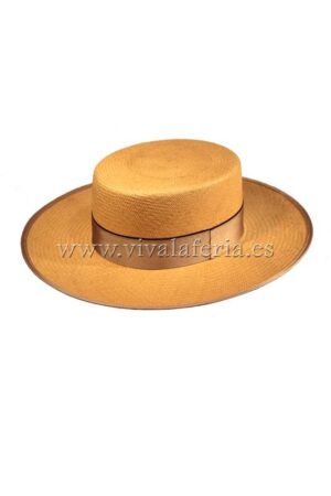 SOMBRERO CAÑERO PANAMÁ CREMA TOSTADA