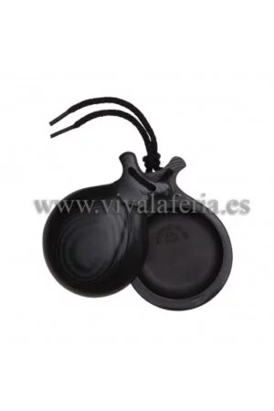 Castanholas de flamenco em tecido preto para profissionais