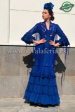 Cheap Canastero flamenco dress in Electric Blue chiffon