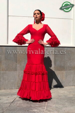 Red chiffon cheap canastero flamenco dress