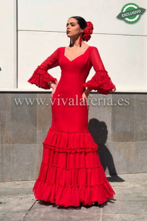 Red chiffon cheap canastero flamenco dress
