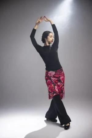 Falda Pantalón para bailar modelo Niebla Punto Elástico Estampado