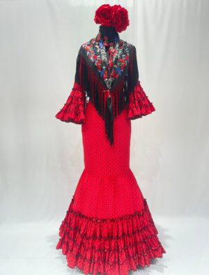 Traje de gitana canastero modelo Zambra - Talla 38