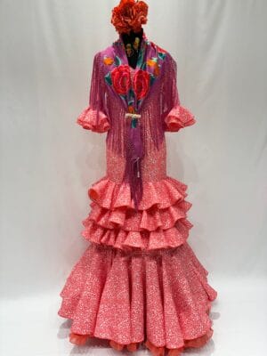 Traje de flamenca de niña modelo Lena - Talla 9