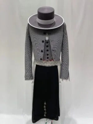 Complete black houndstooth country suit with breeches