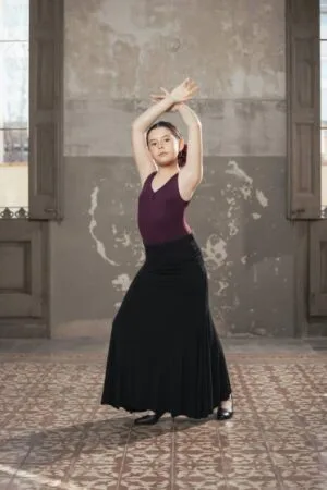Falda ensayo flamenco de niña modelo Mirabel Punto Elástico