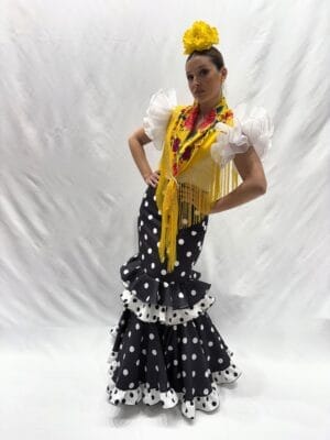 Falda de gitana modelo Soleá de lunares