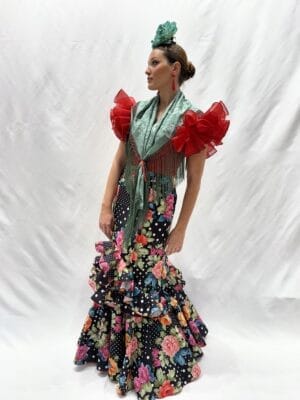 Falda flamenca estampado modelo Ajolí