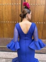 フラメンコドレス 青・黒・水色 フラメンコドレス 青 オレンジ ぺィズリー柄共柄収納袋付き