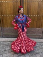 Abito Flamenco Economico – Emperatriz Rosso Pois Bianco | Collezione Viva la Feria 2025